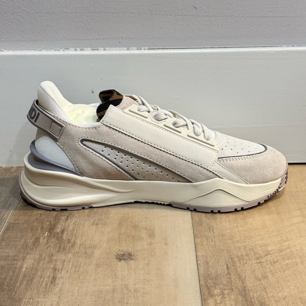 (SOLD) Fendi Flow Cream nylon and suede low-tops - Size 38.5 - Picture 8 of 15